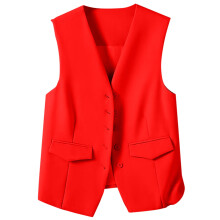 Gilet rosso da donna per autunno/inverno, taglia S