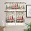 Conjunto de cortinas de Natal para cozinha com bolso para varão, 60 cm (24 polegadas), 3 peças. 2