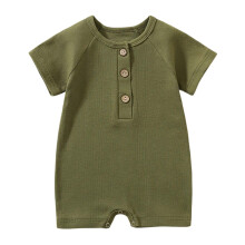 Baby Rompers Organic Cotton Jumpsuit Green 3-6 Months