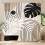 Κουρτίνα ντους Boho 72x72 ίντσες Μαύρο Καφέ Μπεζ Φύλλο Φοίνικα 1