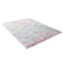 Tapis moelleux à poils longs, motif géométrique, 152 x 213 cm