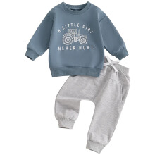 Ensemble d'automne pour bébé garçon : Sweat-shirt à manches longues + élastique