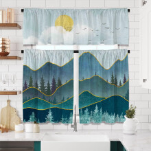Mid-Century Modern gardinset med kappa Green Mountain