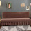 Stretch-Sofabezug für Klappsofas, Braun 1