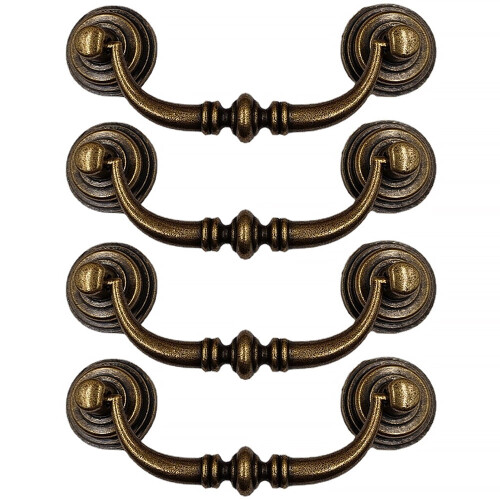 Vintage Drawer Pulls Brass Handle 2 or 4 Pieces