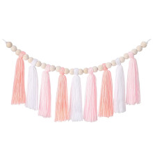 Ghirlanda decorativa da parete con nappe rosa e bianche, confezione da 2, 94 cm 13 cm