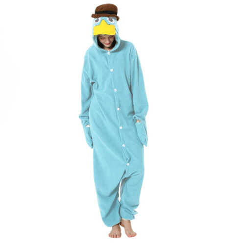 Πιτζάμες ενηλίκων unisex με κινούμενα σχέδια ζώων σε μπλε χρώμα L 1