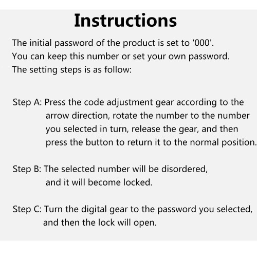 TOP-MAX Mini Digital Combination Padlock Zinc Alloy Black 1