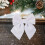 Witte fluwelen kerststrik voor kransen en kerstbomen 6