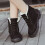 Botas de nieve para mujer, botas cortas de algodón con tacón plano. 2