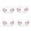 Magnetic Eyeglass Holder Rose Red 8 Pieces 7