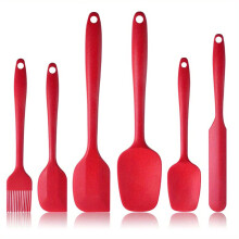 Ensemble d'ustensiles de cuisine en silicone antiadhésifs et résistants à la chaleur, 6 pièces