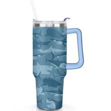 Gobelet isotherme Shark 1,2 L avec poignée et double isolation.