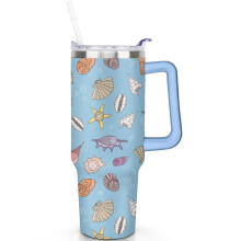 Conch Theme Tumbler 115 cl Dubbelisolerat Spillsäkert Lock