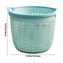 Panier Ă linge portable creux bleu 7,7 x 7,7 x 5,5 pouces
