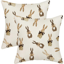 Housses de coussin Lapin de Pâques 45 x 45 cm (lot de 2)