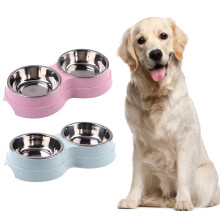 Ensemble de 2 gamelles antidérapantes en acier inoxydable pour chien