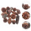 MUSEYA Christmas Pine Cone Decor Set with DIY Dry Lotus 6
