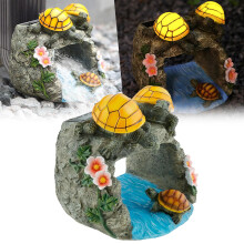 Statue lumineuse d'extension de descente de gouttière en forme de tortue solaire