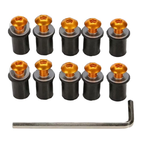 Motorcycle Windscreen Screw Set Aluminum M5x16mm