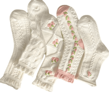 Weiße Rüschen-Spitzensocken für Damen im Cottagecore-Stil 5