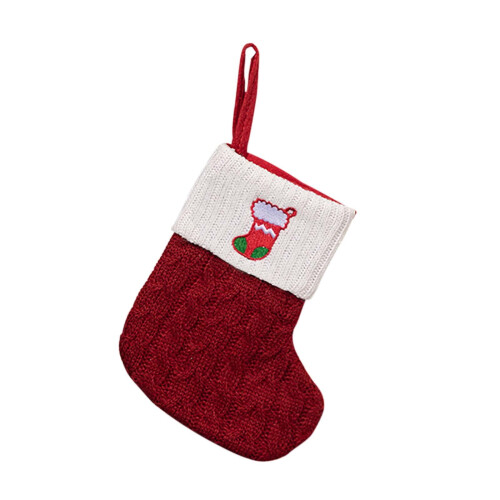 Rotes Weihnachtsstrumpf-Set mit englischen Buchstaben (6er-Pack)