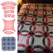 Set di righelli per quilting, modello a ventaglio in acrilico, 8 pezzi