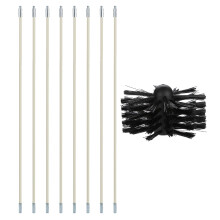 Kit de brosses en nylon réutilisables pour ramonage de cheminée