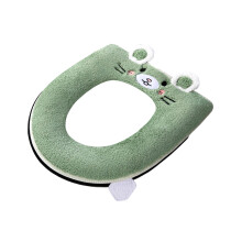 Coussin de siège de toilette vert imperméable avec fermeture éclair, épais et toutes saisons