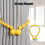 Magnetic Curtain Tiebacks Wood Bead Design 2 Pack Yellow 5