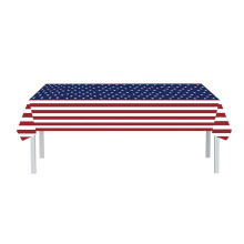 Nappe drapeau américain, décoration patriotique, 137 x 274 cm