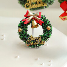 Christmas cake picks plastic cupcake toppers 12 pieces