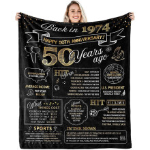 Couverture d'anniversaire de mariage 60 x 50 pouces
