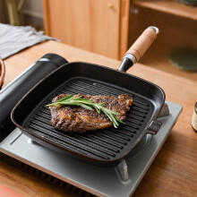 Grillpfanne aus antihaftbeschichtetem Gusseisen, 24 cm, 1-teilig