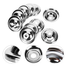 Kit de rosace de plafond carrée en métal argenté (10 pièces)