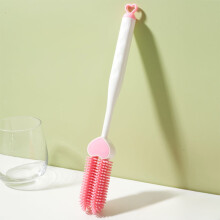 Brosse à tasse avec éponge et brosse à long manche 3 en 1