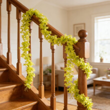 Guirlande de lilas artificiel vert de 211 cm (83 pouces)