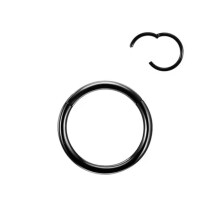 Anneau de nez en acier inoxydable, anneau de lèvre, boucles d'oreilles, boucles d'oreilles à clous articulées, 20G, 6 mm, noir.