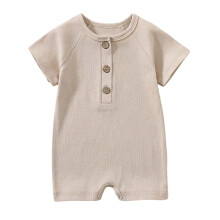 Baby Rompers Organic Cotton Jumpsuit White 3-6 Months