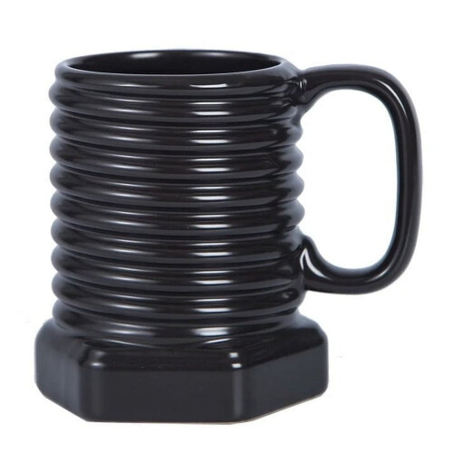 Keramikbecher mit Henkel, groß (355 ml), warme Farbe