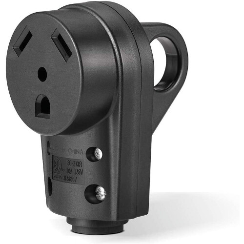 RV 30 AMP TT-30 Female Plug End Replacement with Handle ETL
