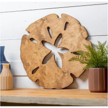 Décoration murale ronde en bois de forme dollar des sables, thème marin, pour la maison