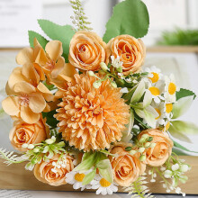 Bouquet de pivoines en soie de 30 cm (12 pouces) avec fleurs artificielles réalistes