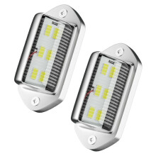 Éclairage de plaque d'immatriculation à LED blanche étanche CC 6-SMD
