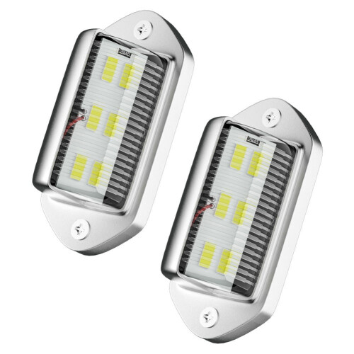 Éclairage de plaque d'immatriculation à LED blanche étanche CC 6-SMD
