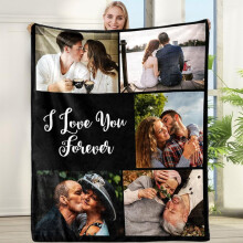 Couverture polaire photo personnalisée pour couples 76 x 102 cm
