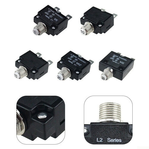 Resettable Circuit Breaker Panel 30A Overload Protection 1