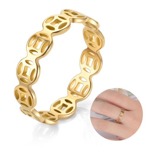 Pendentif unisexe porte-bonheur doré (1 pièce) 1