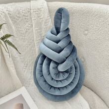 Gewebtes Harfen-Zierkissen, blau, geknotet, 45,7 x 45,7 cm