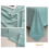 Drap plat en coton vert uni 450 fils/cm² (3 pièces) 4